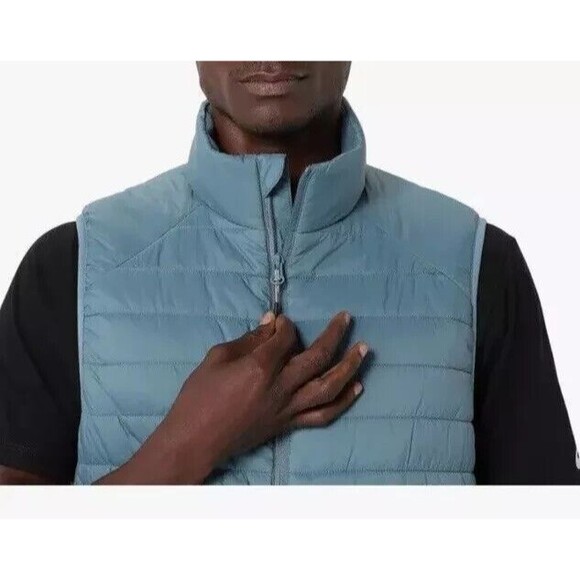 Asics Men Small Performance Insulated Sports running Vest 2.0 Light Teal Warmth - Picture 10 of 15